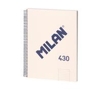 MILAN® Cahier A4 avec couverture rigide, ligné, 80 feuilles, série 1918, beige
