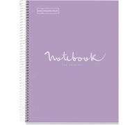 Cahier A4 - MIQUEL RIUS - Spirales - 80 pages - Petits carreaux - Lavande