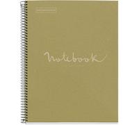 Miquelrius Cahier A4 recyclé, 80 f. 80 g/m², petits carreaux 5x5 mm, 4 perforations, ECO Vert