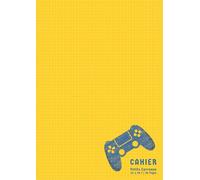 Cahier A4 Petits Carreaux 96 pages: 21x29,7 5 x 5 Jaune Sans Spirale pour Mathématiques le College et Lycee Rentrée Scolaire