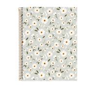 Cahier - A4 - Petits Carreaux - Spirales - Couverture Rigide - 100 Feuilles - Miquelrius