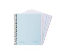 Cahier A4 Quadrillé - Navigator - Spirale Coil-Lock - Bleu Pastel - 120 Feuilles