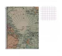 Cahier - A5 14,8x21(Cm) - Petits Carreaux - 80 Pages - Couverture En Carton - À Spirale - Miquelrius