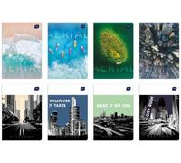 Cahier A5 60k check black&white p10 INTERDRUK mix prix par 1 pc