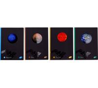 Cahier A5 60k ligne Planète couverture souple mix p10