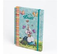 Cahier A5 à spirale et élastique Diddle et ses amis avec paillettes Modèle aléatoire Multicolore