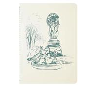 Cahier A5 ligné - Fontaine des Quatre Parties du Monde - 32 pages - Bleu/Vert - New - Bleu vert