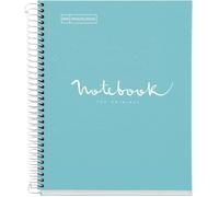 Cahier A5 - MIQUELRIUS - Spirales - 120 pages perforées - Petits carreaux - Bleu ciel