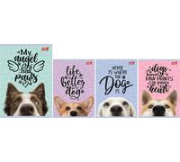 Cahier A5 plastifié avec un motif de chien - parfait pour les amoureux des quatre pattes ! Parfait pour l'école ou les notes de tous les jours. Exprimez votre passion avec style !