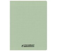 Cahier agrafé conquérant polypropylène a4+ 24x32cm 48 pages séyès 90g coloris gris