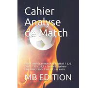 Cahier Analyse de Match: Carnet analyse de match de Football / 120 Pages / 21 x 29,7 / Spécial Entraineur Educateur, Coach. Foot à 11 ou autre.