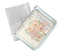 Cahier avec classeur à anneaux - Dossier de rangement transparent A5, pages autocollantes avec animaux | affichage pour organiser des photos, lot de 10 feuilles