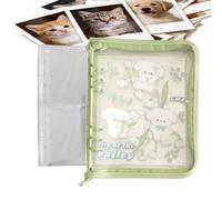 Cahier avec classeur à anneaux - Dossier de rangement transparent A5, pages autocollantes avec animaux | affichage pour organiser des photos, lot de 10 feuilles