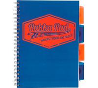 Cahier B5 Pukka Pad Neon 200 feuilles bleu