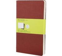 Cahier blanc grand format couv. souple carton rouge set de 3 Rouge G