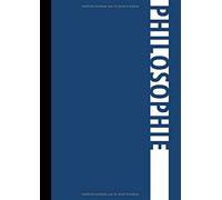 Cahier / Carnet De Notes Pour La Philosophie : Bleu Foncé: Format A4 Papier Ligné Avec Bordure De Correction 80 Pages