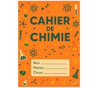 CAHIER CHIMIE: bloc notes de prise de notes cours de chimie ,192 pages blanches 17,78x25,4cm