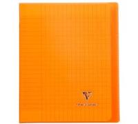 Clairefontaine Cahier agrafé Koverbook 17x22 cm 96 pages grands carreaux Orange Papier 90g