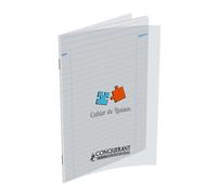Cahier Classique de Liaison piqué 170x220 couv. PP incolore 48p./24 feuilles 90g/m², ligné - Lot de 10