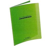 Conquerant Cahier Classique 24x32cm Grands carreaux Seyès 96 pages Agrafées Couverture polypro vert