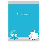 Cahier Conquerant 7 agrafe 170x220 32p 70g seyes 3mm assorti