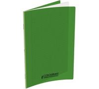 Conquerant Cahier Classique 24 x 32 cm – Grands carreaux Seyès – 140 pages – Couverture polypro Vert