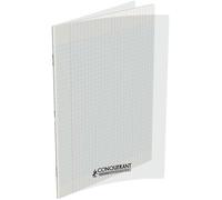 Conquerant Cahier classique 24x32 cm grands carreaux Seyès 48 pages agrafées polypro incolore