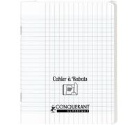 Cahier - CONQUERANT - CLASSIQUE - 96 pages - Seyès 90 g - Couverture polypropylène 3 rabats