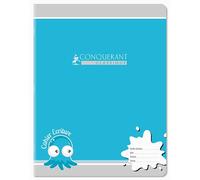 Cahier Conquerant classique agrafe 170x220 32p 90g double ligne 2/8 assorti