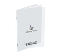Cahier Conquerant Classique Agrafe 170X220 32P 90G Uni Dessin Polypro Incolore