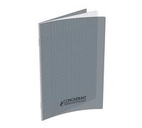 Cahier Conquerant classique agrafe 170x220 48p 90g seyes polypro gris