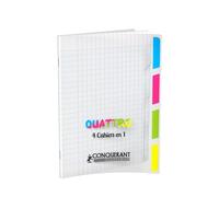 Cahier - CONQUERANT - Lot de 5 - 17 x 22 cm - 140 pages - Seyès incolore
