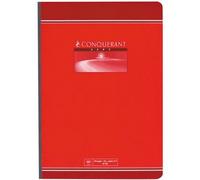 Cahier - CONQUERANT - Petit carreaux 17x22 - 192 pages - 70g - Rouge