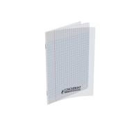 Cahier conquerant polypropylene indechirable et lavable 17x22 cm 140 pages piqure 90g seyes incolore