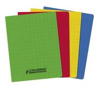 Cahier conquerant poplypropylene papier velin extra pastel 17x22 cm 96 pages piqure 90g abricot