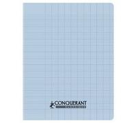 Cahier conquerant poplypropylene papier velin extra pastel 17x22 cm 96 pages piqure 90g bleu pastel