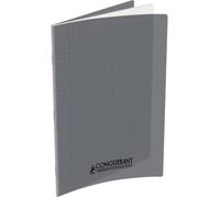 Conquérant Cahier 36684 Classique piqué A4 96 pages Couverture polypropylène rigide transparente Gris