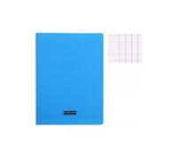 Calligraphe 18132C Un Cahier Agrafé Bleu(une Marque de Clairefontaine) - A4 21x29,7 cm - 96 Pages Grands Carreaux - Papier Blanc 90 g - Couverture Polypro Transparent