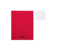 Calligraphe - Cahier agrafé 18133C - A4 - 96 pages grands carreaux papier blanc 90 g - Rouge