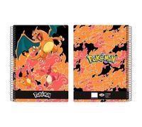 Cahier - CYPBRANDS - Charmander - 80 feuilles - A4 - Papier quadrillé 4 mm