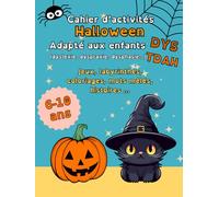 Cahier d’activités Halloween Adapté aux enfants DYS - TDAH (dyslexie, dyspraxie, dysphasie…) Jeux, labyrinthes, coloriages, mots mêlé, histoires ... ou en difficulté de concentration