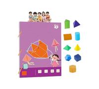 Cahier d ' exercices de géométrie éducatif, livre d ' apprentissage à ficelle avec modèles géométriques pliants, pour d ' âge préscolaire de 6 à 12 ans