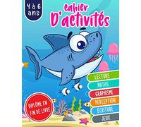Cahier d'activités 4 à 6 ans: Lecture maths graphisme perception écriture jeux diplômé en fin de livre