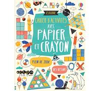 Cahier d'activités avec papier et crayon