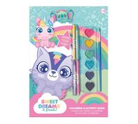 Cahier d'activités et de coloriage SWEET DREAMS &amp FRIENDS avec Crayons et Peintures