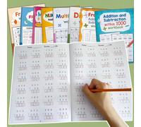 Cahier d'activités mathématiques Addition Soustraction Multiplication Division Fraction : Cahier d'activités pour enfants, problèmes de pratique mathématique pour les niveaux 3-5, améliorer les capaci