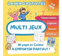 Cahier d'activités multi-jeux maternelle 4-6 ans: 80 pages en couleur - à emporter partout