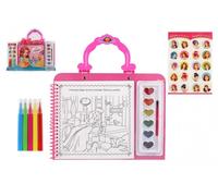 Cahier d'activités - Princesses avec aquarelle, pinceau, autocollants et marqueurs sous blister version SK