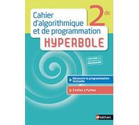 Cahier d'algorithmique et de programmation Hyperbole 2de