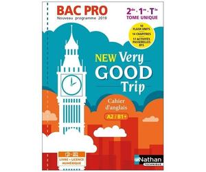 Cahier D'anglais 2de 1re Tle Bac Pro A2/B1+ New Very Good Trip